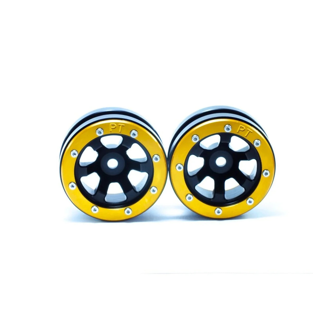 Metsafil Beadlock-Felgen PT-Claw 1.9 (2) Schwarz/Gold MT0060BGO