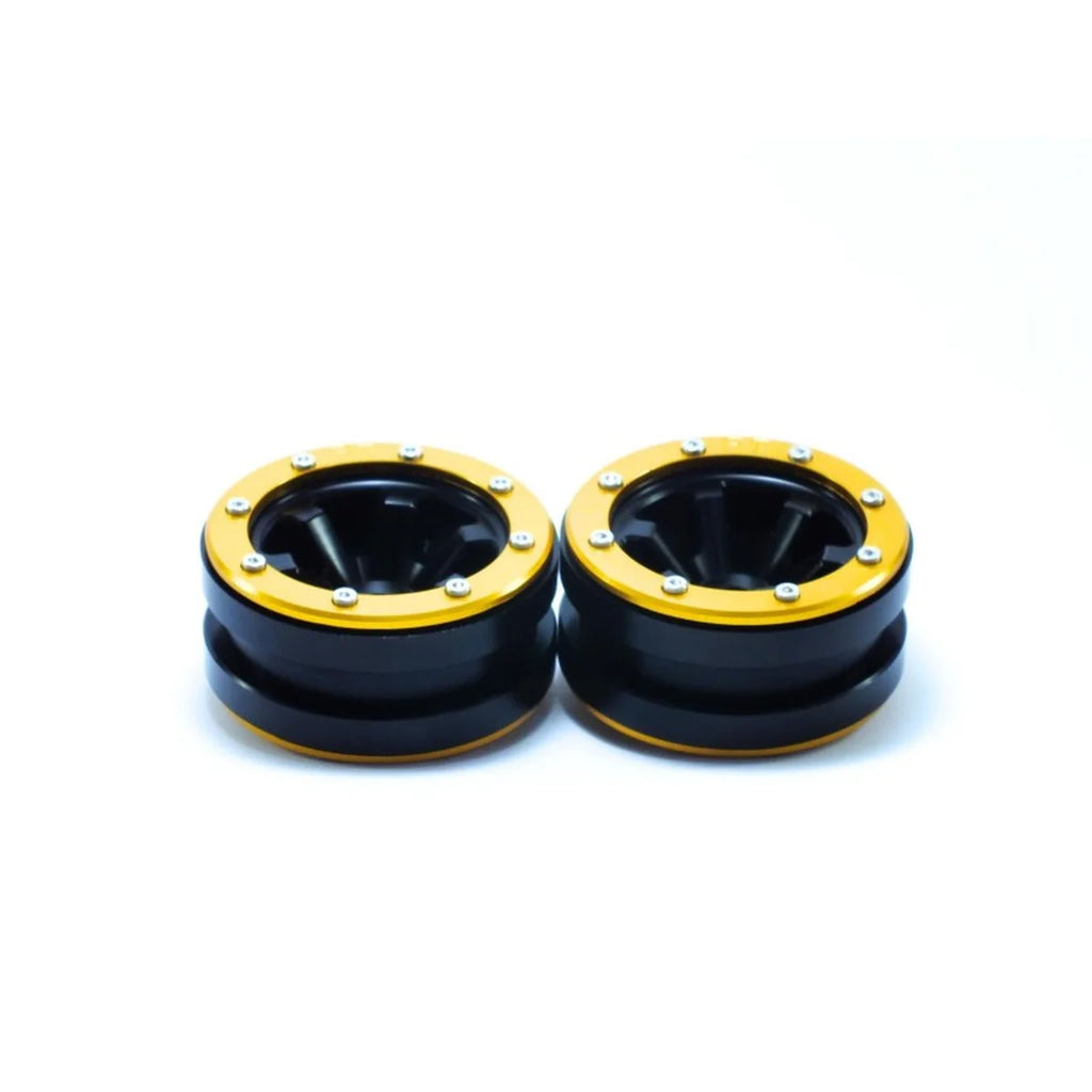 Metsafil Beadlock-Felgen PT-Claw 1.9 (2) Schwarz/Gold MT0060BGO