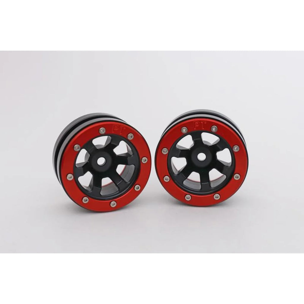 Metsafil Beadlock-Felgen PT-Claw 1.9 (2) Schwarz/Rot MT0060BR