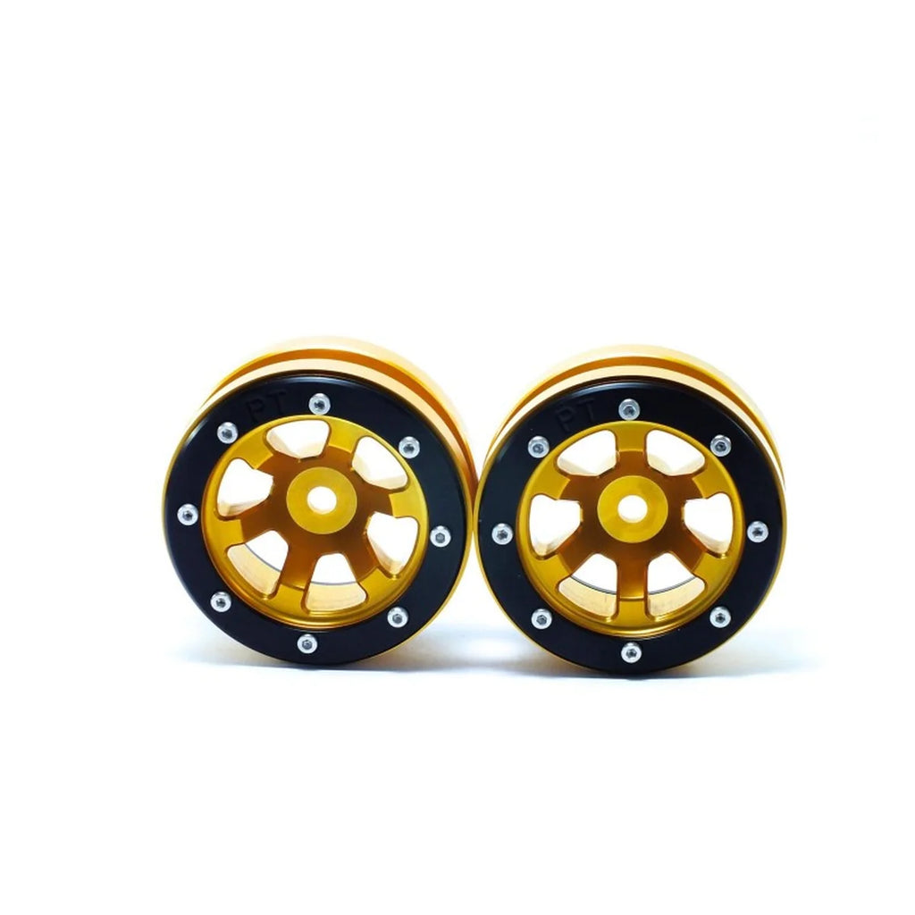 Metsafil Beadlock-Felgen PT-Claw 1.9 (2) Gold/Schwarz MT0060GOB