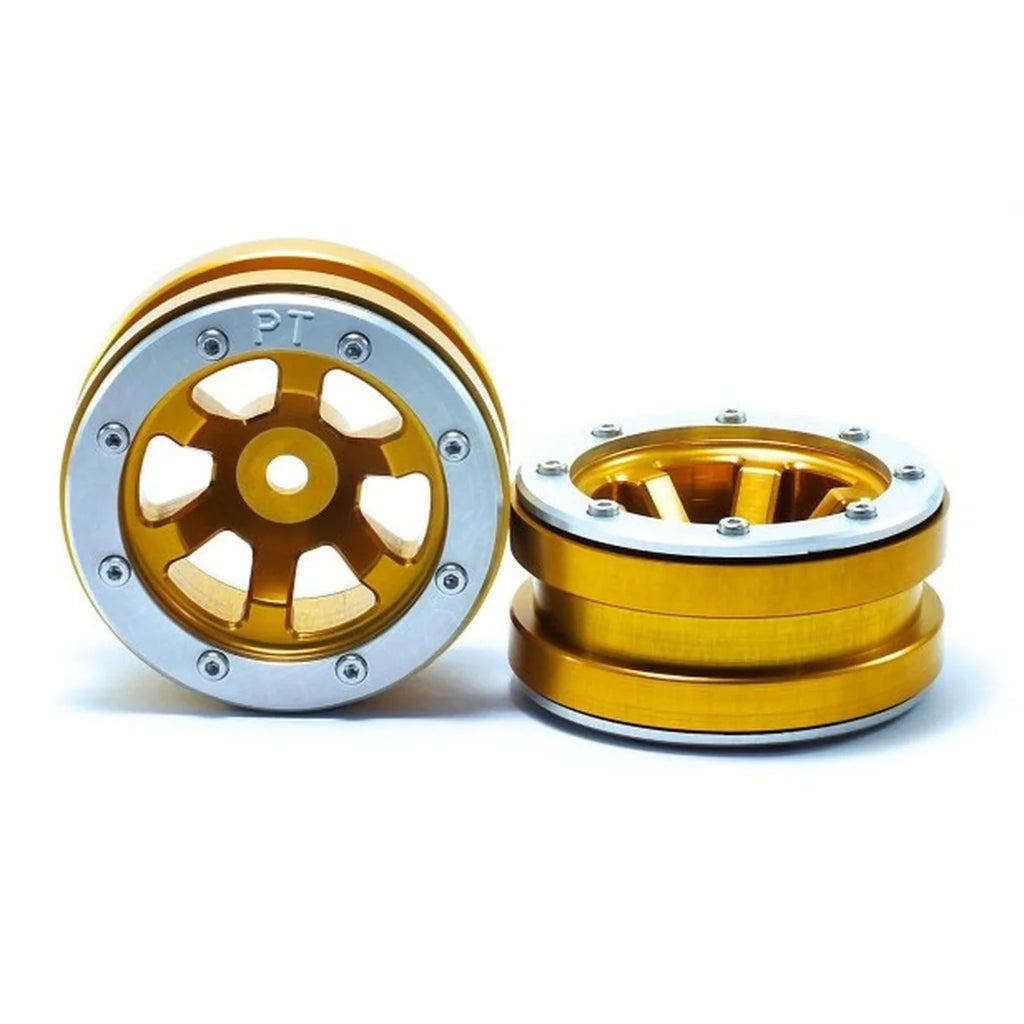 Metsafil Beadlock-Felgen PT-Claw 1.9 (2) Gold/Silber MT0060GOS