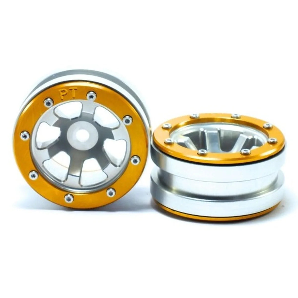 Metsafil Beadlock-Felgen PT-Claw 1.9 (2) Silber/Gold MT0060SGO