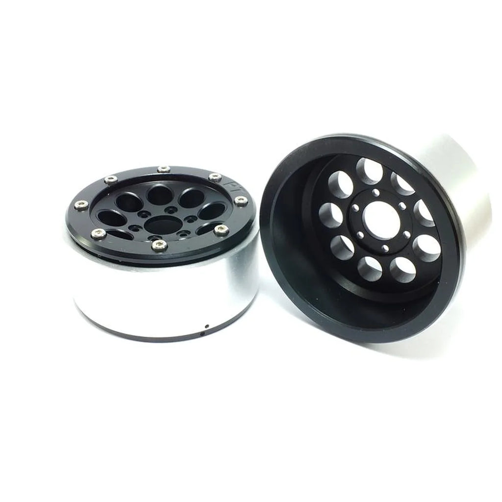 Metsafil Beadlock Wheels GUN 1.9 (2) ohne Radnabe Schwarz/Schwarz MT5020BB