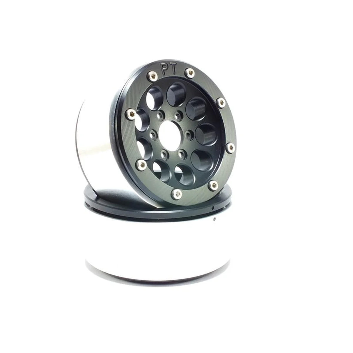 Metsafil Beadlock Wheels GUN 1.9 (2) ohne Radnabe Schwarz/Schwarz MT5020BB