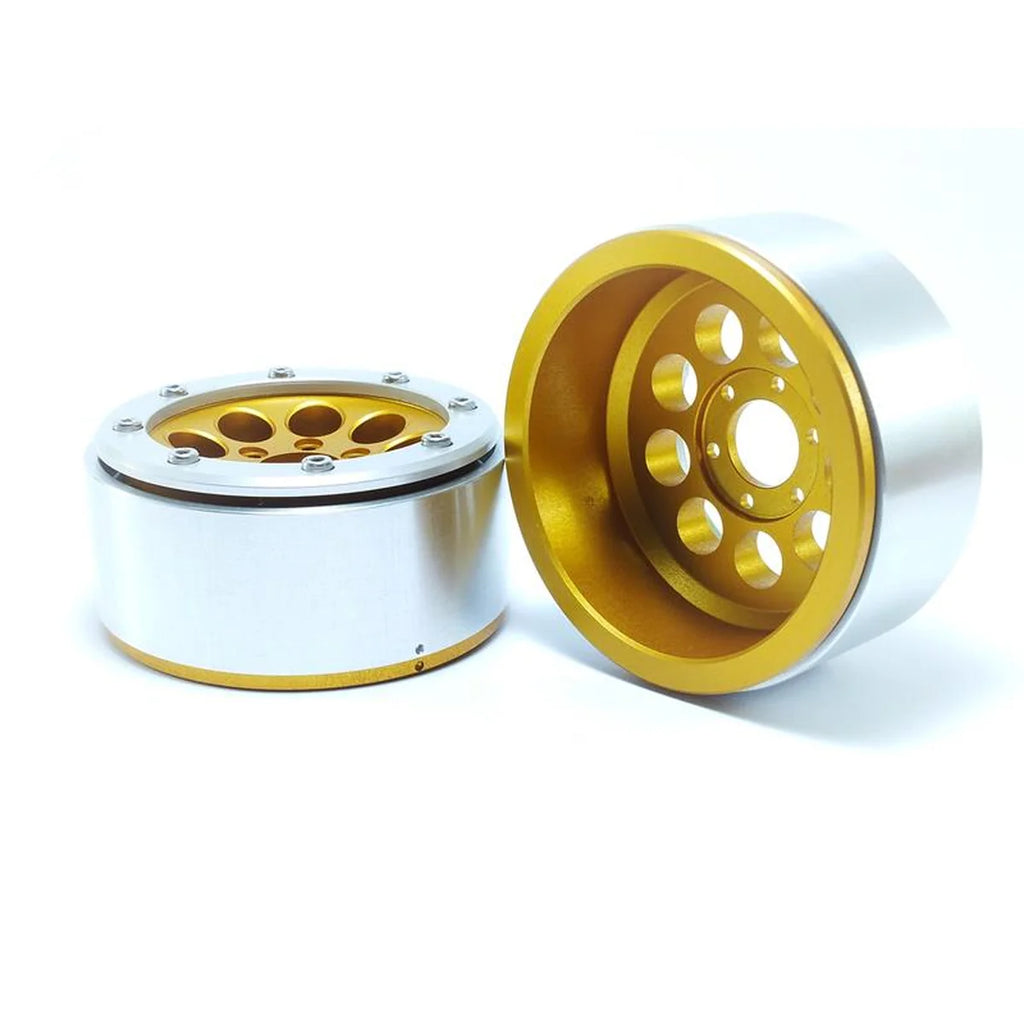 Metsafil Beadlock Wheels GUN 1.9 (2) ohne Radnabe Gold/Silber MT5020GOS
