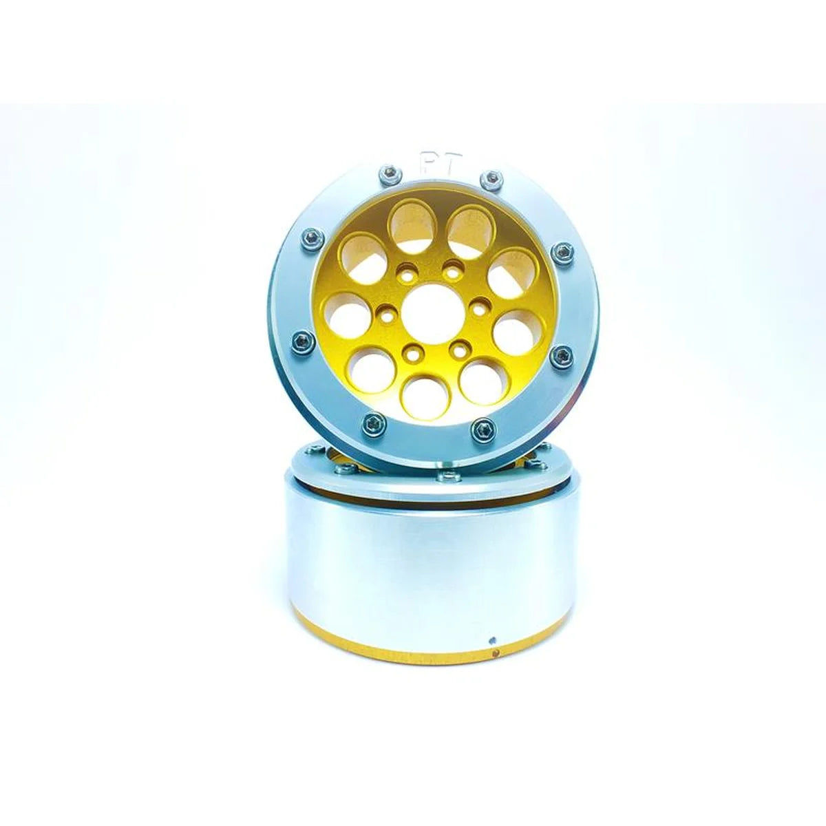 Metsafil Beadlock Wheels GUN 1.9 (2) ohne Radnabe Gold/Silber MT5020GOS