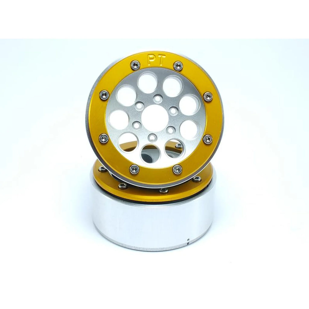 Metsafil Beadlock Wheels GUN 1.9 (2) ohne Radnabe Silber/Gold MT5020SGO