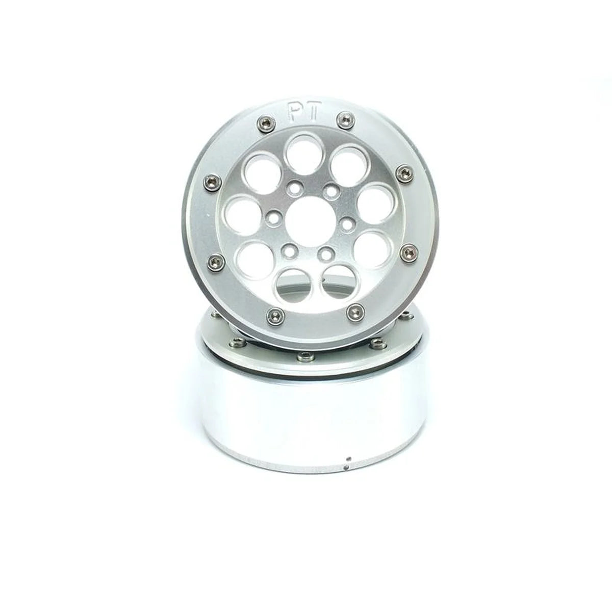 Metsafil Beadlock Wheels GUN 1.9 (2) ohne Radnabe Silber/Silber MT5020SS
