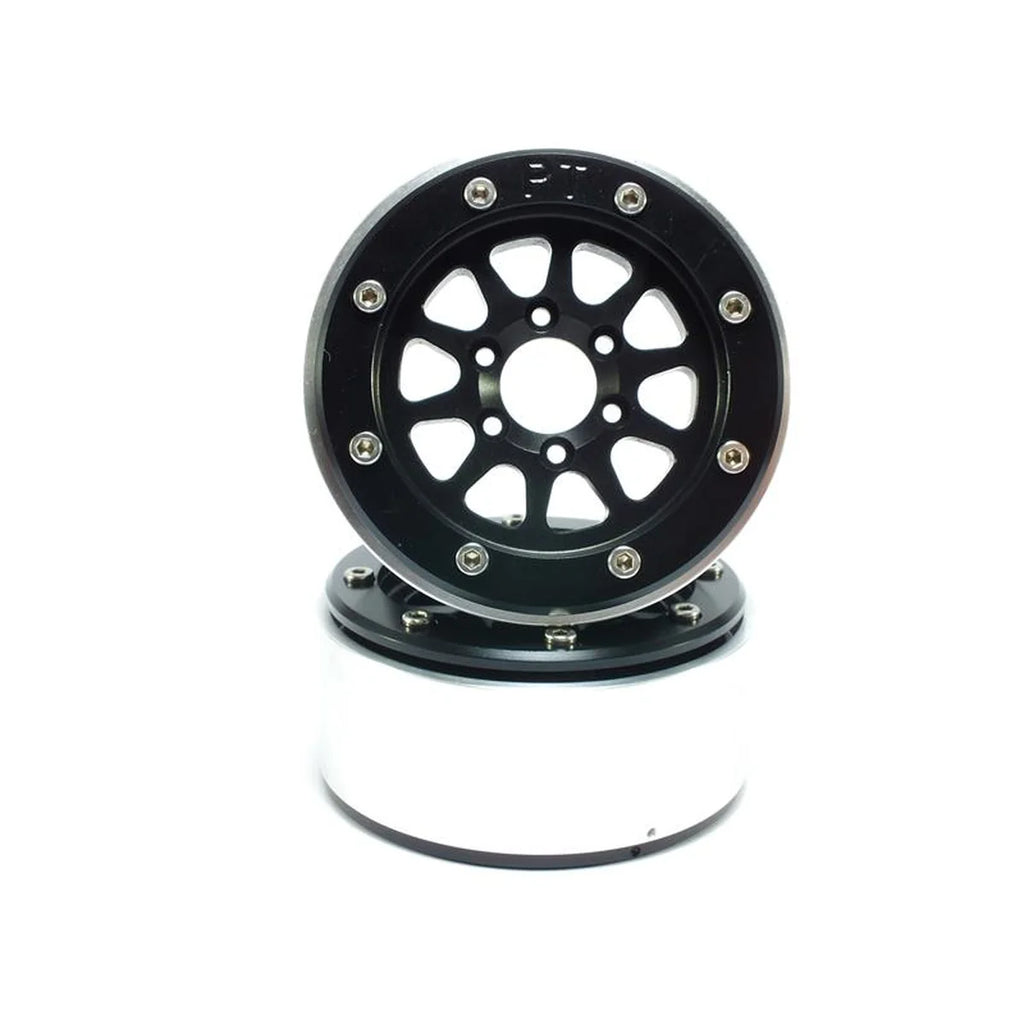 Metsafil Beadlock Wheels GEAR 1.9 (2) ohne Radnabe Schwarz/Schwarz MT5030BB