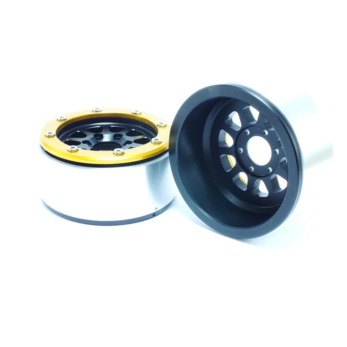 Metsafil Beadlock Wheels GEAR 1.9 (2) ohne Radnabe Schwarz/Gold MT5030BGO