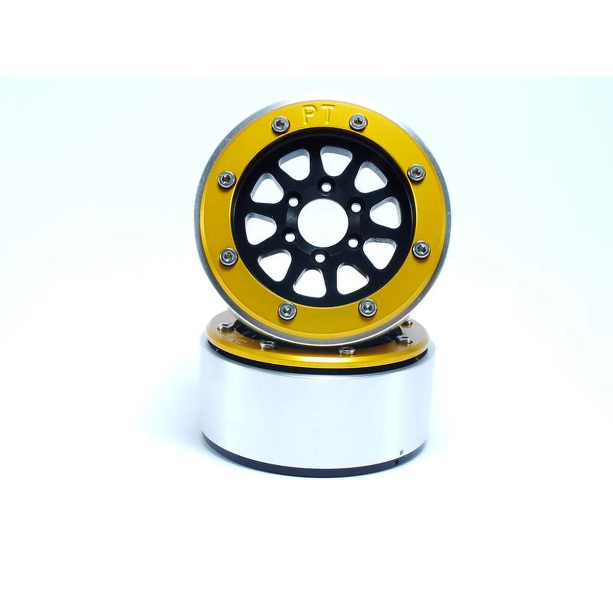 Metsafil Beadlock Wheels GEAR 1.9 (2) ohne Radnabe Schwarz/Gold MT5030BGO