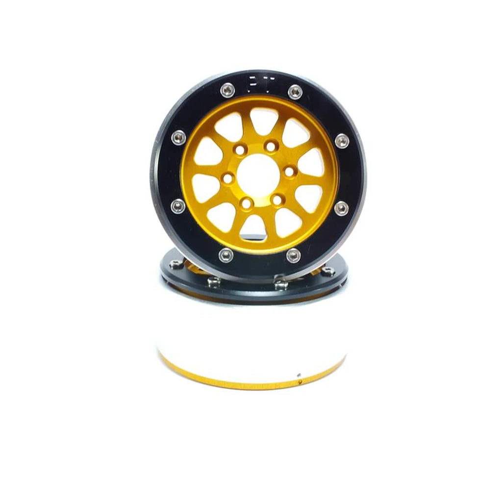 Metsafil Beadlock Wheels GEAR 1.9 (2) ohne Radnabe Gold/Schwarz MT5030GOB
