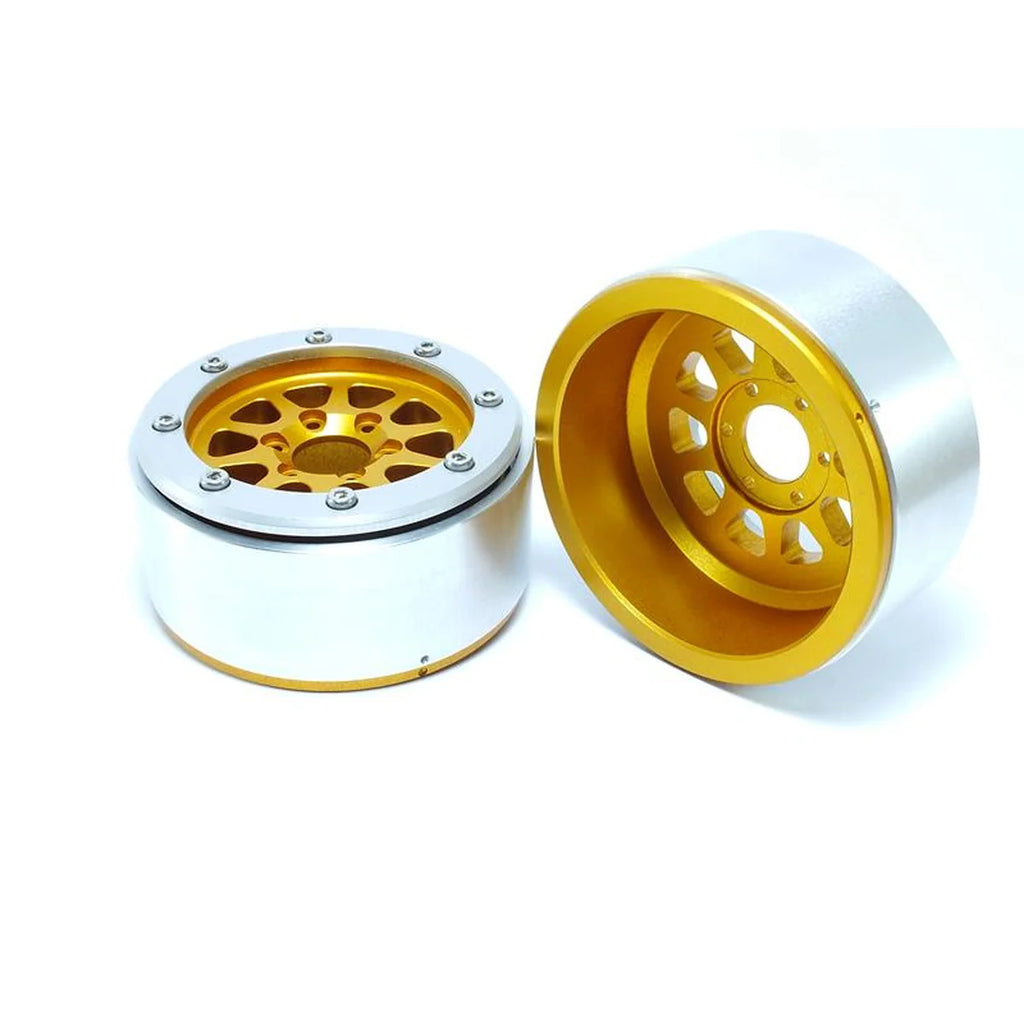 Metsafil Beadlock Wheels GEAR 1.9 (2) ohne Radnabe Gold/Silber MT5030GOS