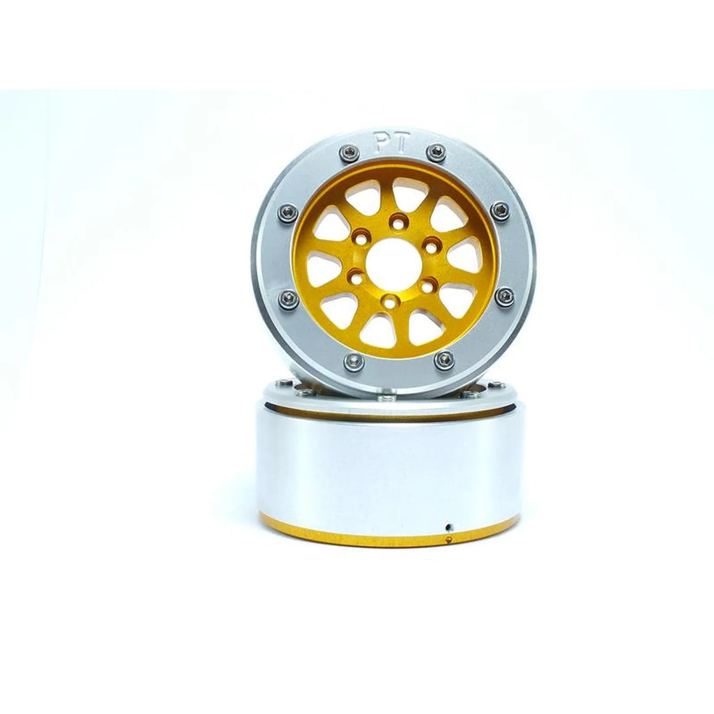 Metsafil Beadlock Wheels GEAR 1.9 (2) ohne Radnabe Gold/Silber MT5030GOS