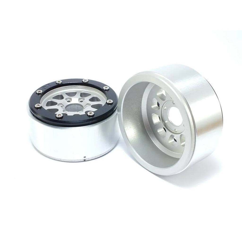 Metsafil Beadlock Wheels GEAR 1.9 (2) ohne Radnabe Silber/Schwarz MT5030SB