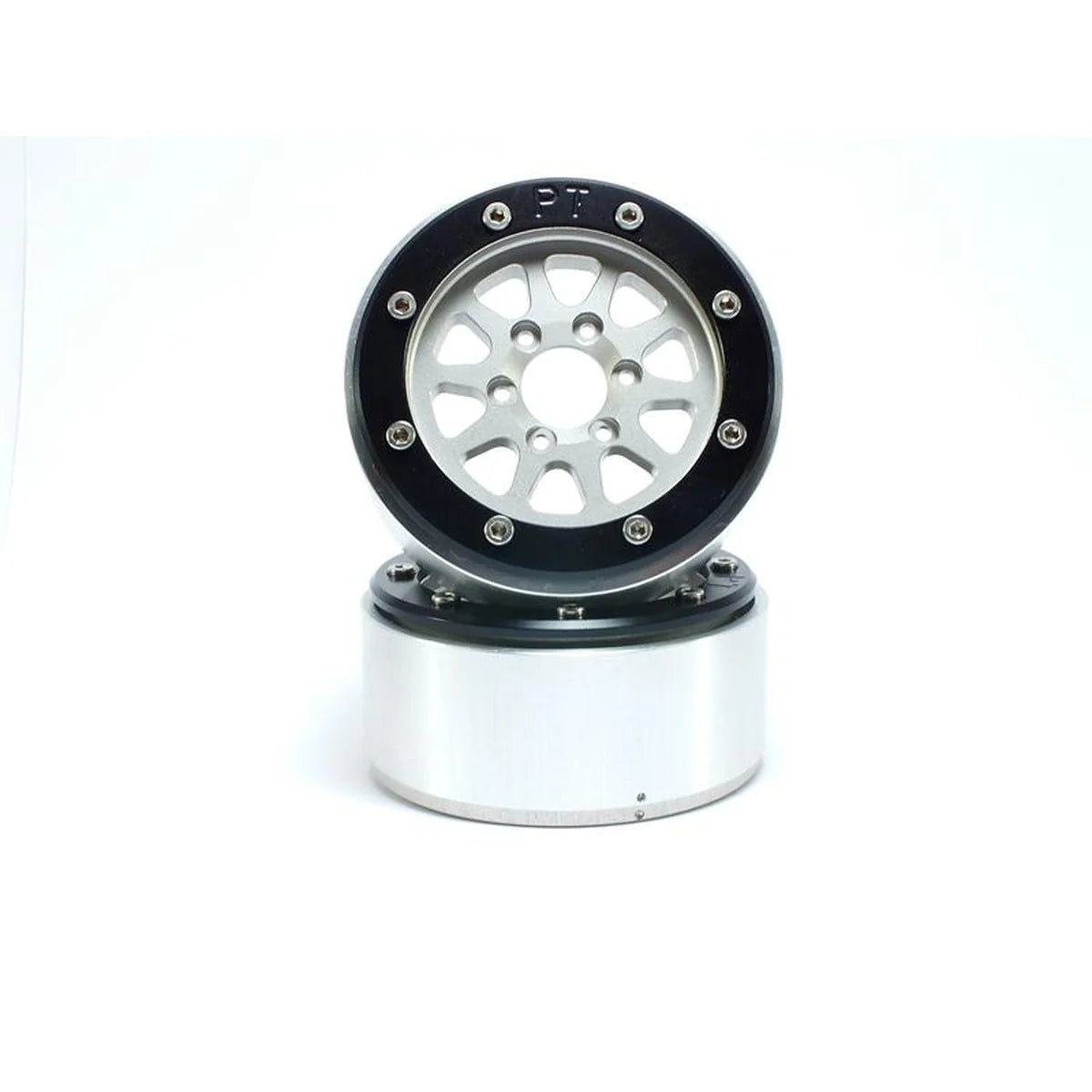 Metsafil Beadlock Wheels GEAR 1.9 (2) ohne Radnabe Silber/Schwarz MT5030SB