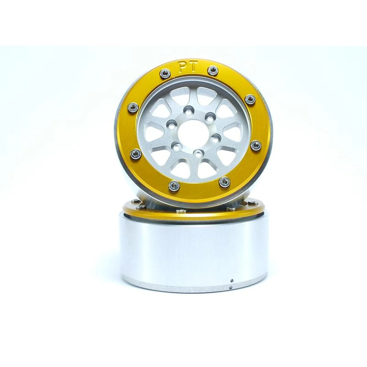 Metsafil Beadlock Wheels GEAR 1.9 (2) ohne Radnabe Silber/Gold MT5030SGO