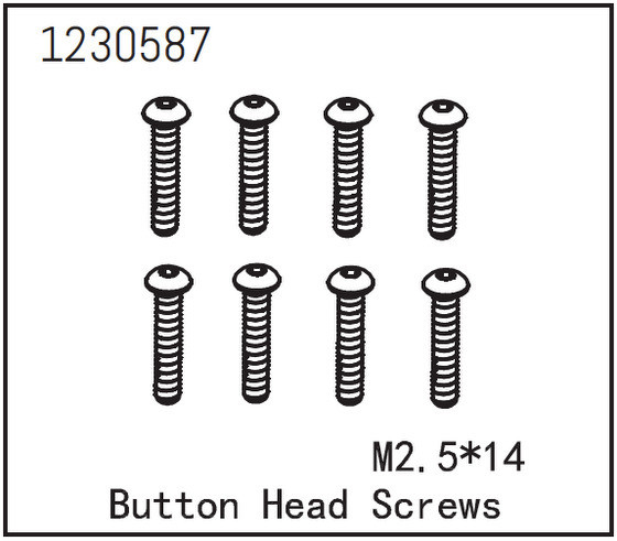 Absima Kopfschraube M2.5*14 (8 St.)