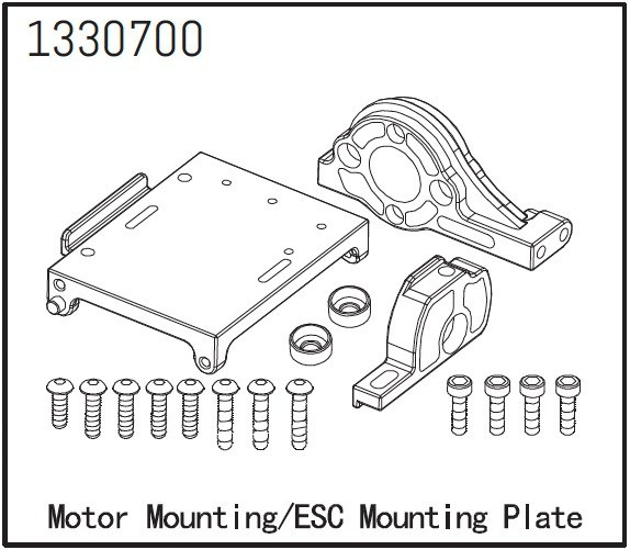 Absima Motorhalter/ESC Montageplatte - BronX ABS-1330700