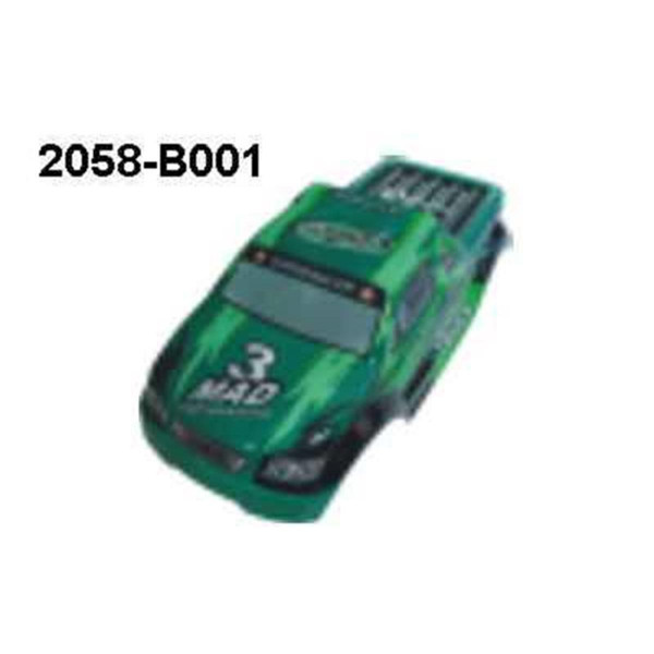 2058-B001 Karosserie Grün Monstertruck Brutal Pro