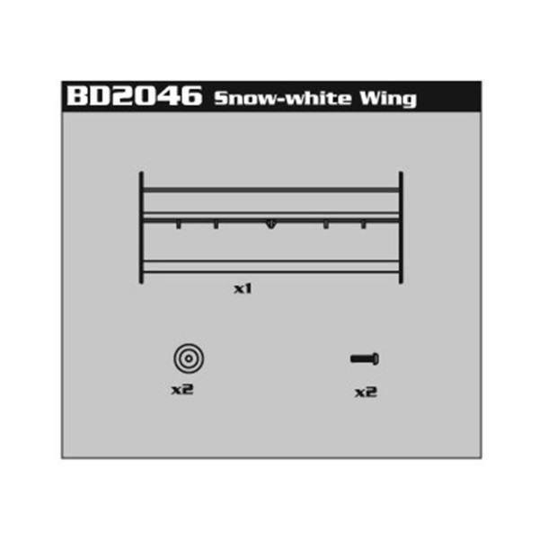 BD2046 Snow-white Rear Wing