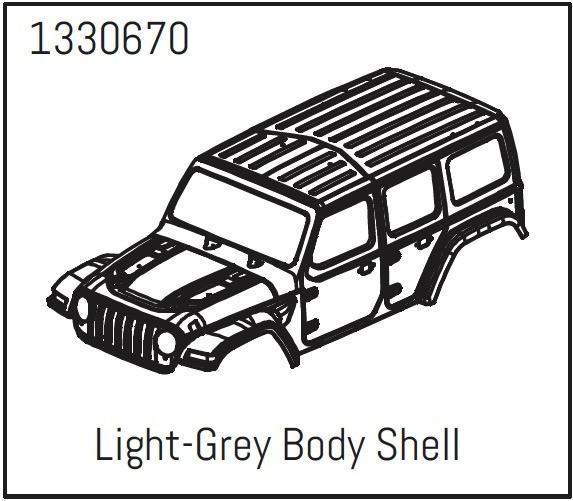 Absima PC Karosserie Hellgrau - Yucatan ABS-1330670