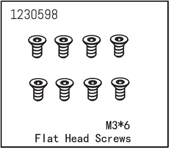 Absima Senkkopfschraube M3*6 (8 St.)