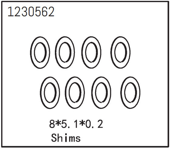 Absima Shimscheiben 8*5.1*0.2