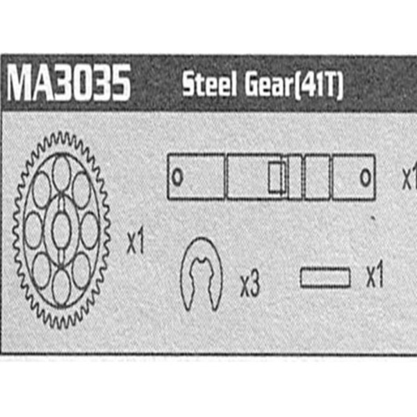 MA3035 Steel Second Gear (41T) Raptor