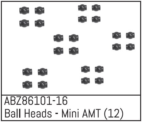 Absima Ball Heads - Mini AMT (12 St.) ABS-ABZ86101-16