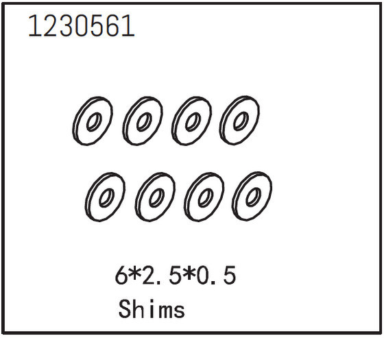 Absima Shimscheiben 6*2.5*0.5