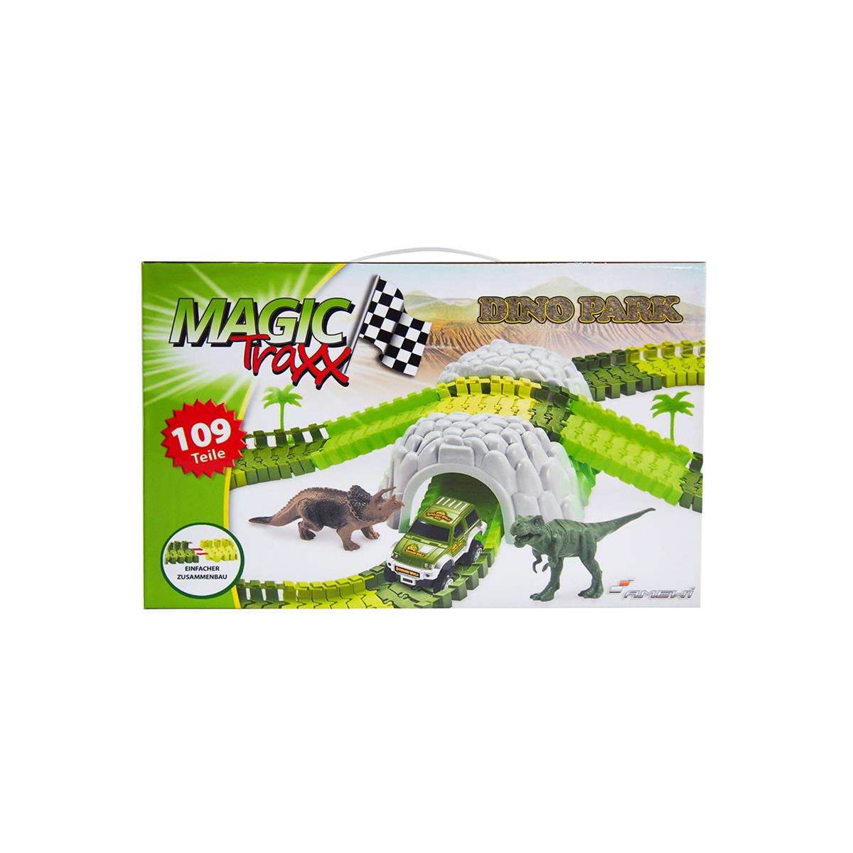 Magic Traxx DinoPak, Mini Set mit Tunnel 109teilig PuzzlePilot