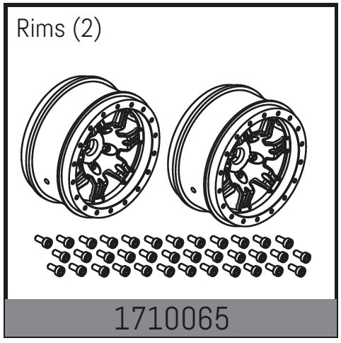 Absima Felgen (2 St.) Mamba Rock Racer 1/7 ABS-1710065