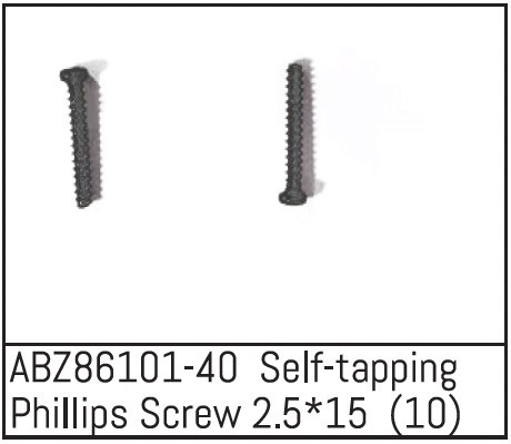 Absima Self-tapping Phillips Screw 2.5*15 - Mini AMT (10 St.) ABS-ABZ86101-40