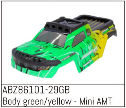 Absima Karosserie Mini AMT Grün/Gelb 1/16