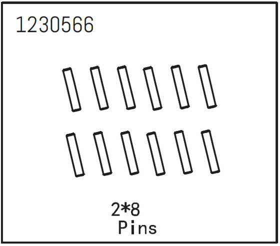 Absima Pins 2*8 (12 St.)