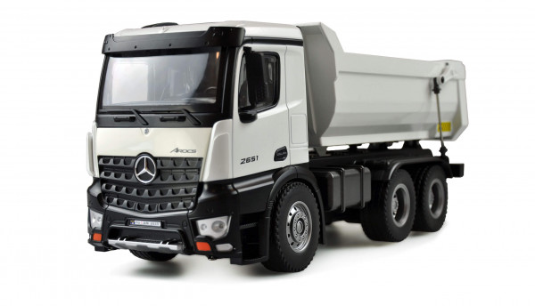 RC Kipper Metall LKW / Truck Mercedes weiß 2,4GHz RTR 6x4 WD Elektro