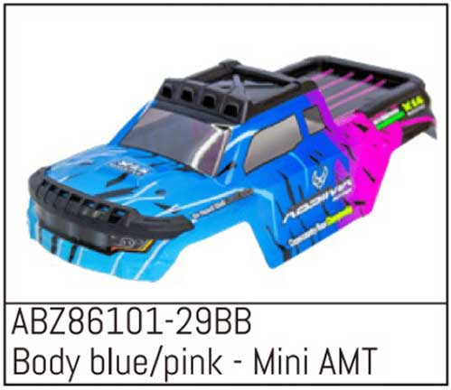 Absima Karosserie Mini AMT Blau/Pink
