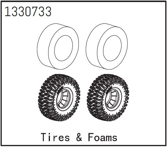 Absima Reifen und Einlagen (2 St.) - BronX ABS-1330733