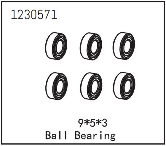 Absima Kugellager 9*5*3 (6 St.)