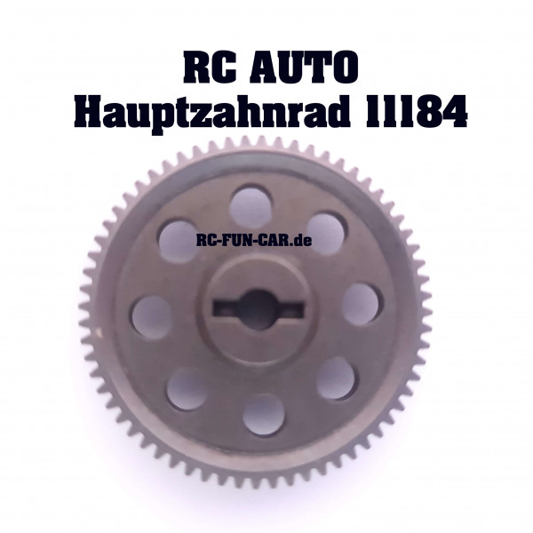 11184 Metall Hauptgetriebe 64t Motor Ritzel Zahnräder für 1/10 RC Auto  Himoto Amax Redcat 94111 Teile