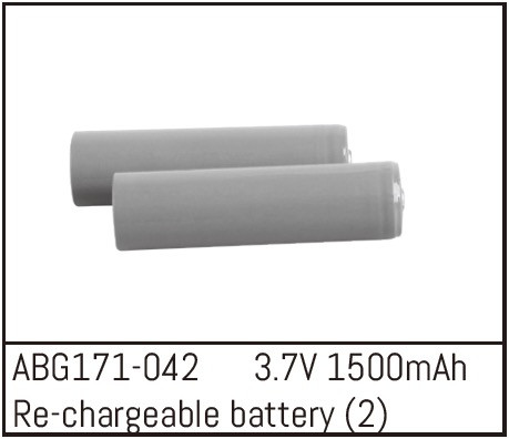Absima Wiederaufladbare Lithium-Ionen-Akkus - 3,7 V 1500 mAh (2 Stück) ABS-ABG171-042