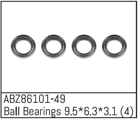 Absima Ball Bearings 9.5*6.3*3.1 - Mini AMT (4 St.) ABS-ABZ86101-49