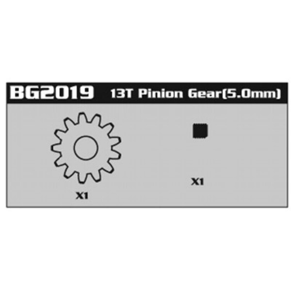 BG2019 13T Pinion Gear (Getrieberitzel)