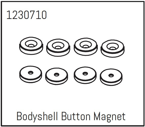 Absima Karosserie-Knopfmagnet (4 St.) - Khamba