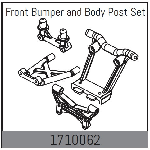 Absima Front Bumper and Body Post Set Mamba Rock Racer 1/7 ABS-1710062