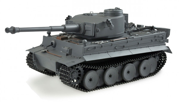 RC Panzer 1-16 Tiger I Full Metal 2,4GHz,mattgrau lackiert, mit Sound. Komplett aus Metall_