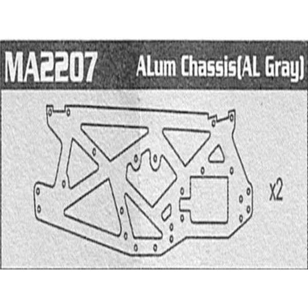MA2207 Alum chassis (AL gray) Raptor