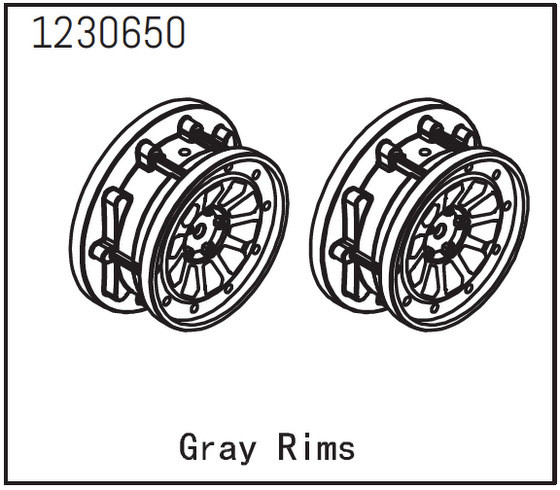 Absima Felgen grau (2 St.)