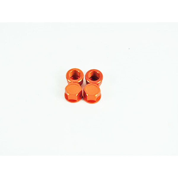 050031 Radmutter geschlossen Aluminium orange 4 Stück